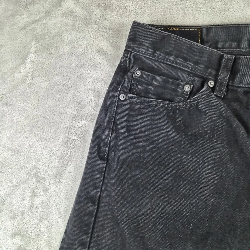 Levis 505 Jeans Mens 33x30 Black Denim Regular Fit Straight Leg 100% Cotton